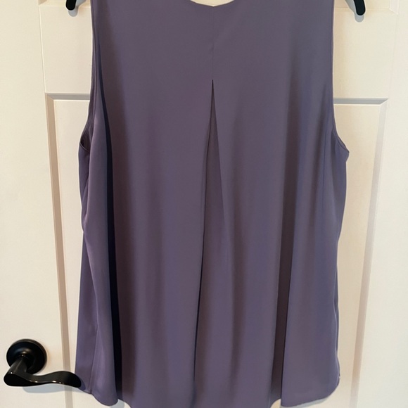 White House Black Market Purple Sleeveless Tank Top shell fully lined - Picture 4 of 7